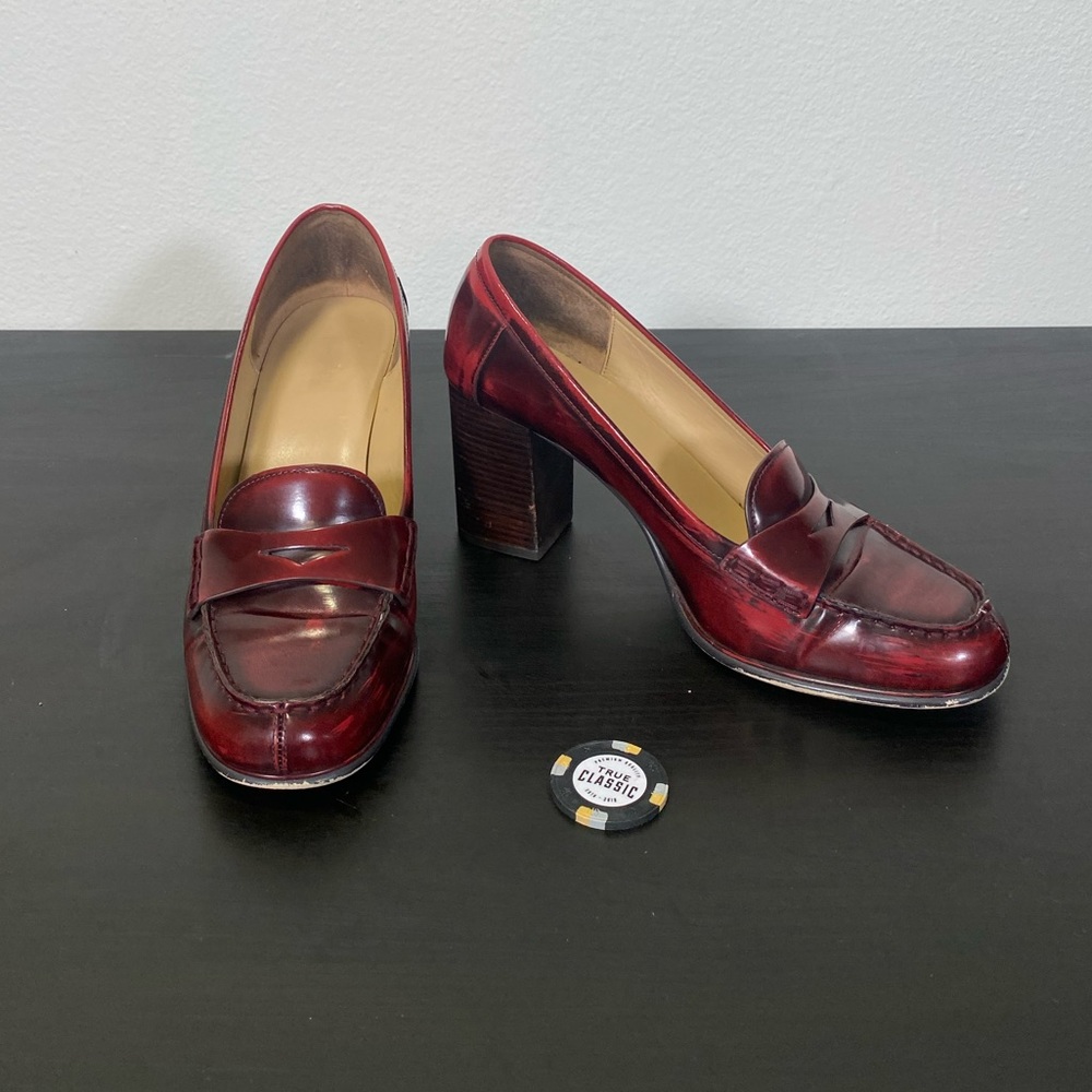 Red Micheal Kors Red Penny Loafers